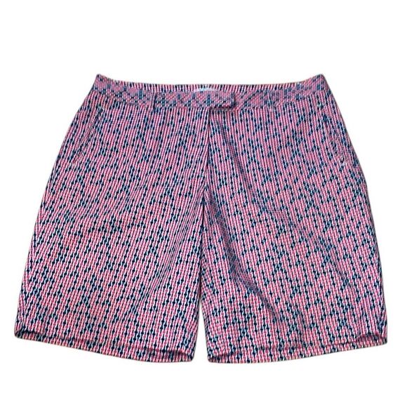 Lady Hagen Golf Shorts, Pink, Blue geometrical design, 10 - Picture 1 of 7